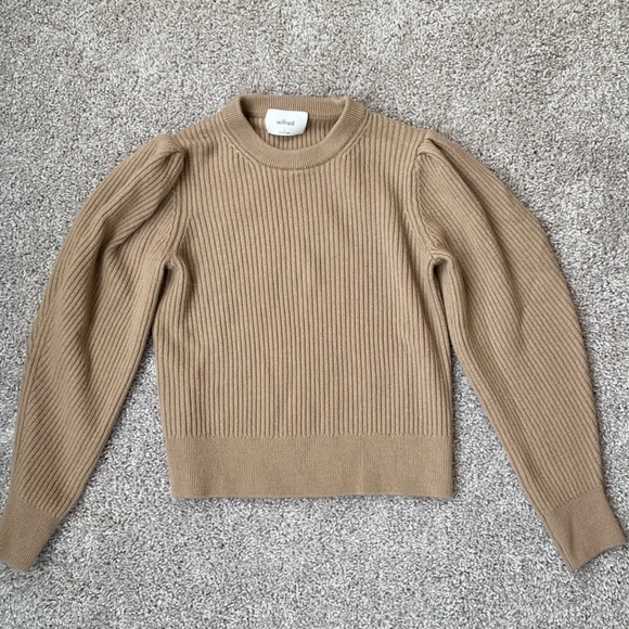 Gorgeous brown Wilfred merino wool Sweater size medium - Picture 2 of 2